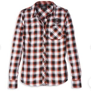 Harley Davidson Plaid Button-Up Shirt